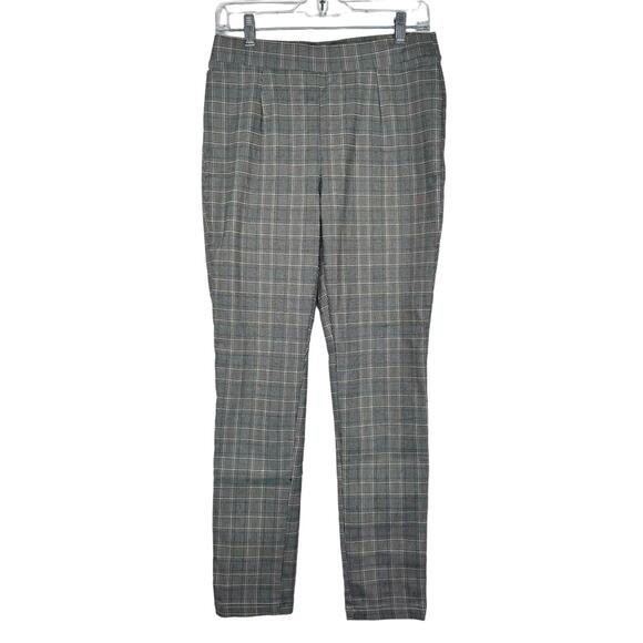Dkny Pants - DKNY Plaid Straight Leg Ankle Pull On Pants 10